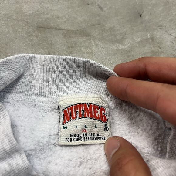 Vintage 1990s Miami Hurricanes Sweatshirt Heather Gray Iris Nutmeg Size XL USA - Picture 5 of 6